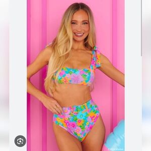 Show Me Your MuMu Floral Bikini - Pink and Blue